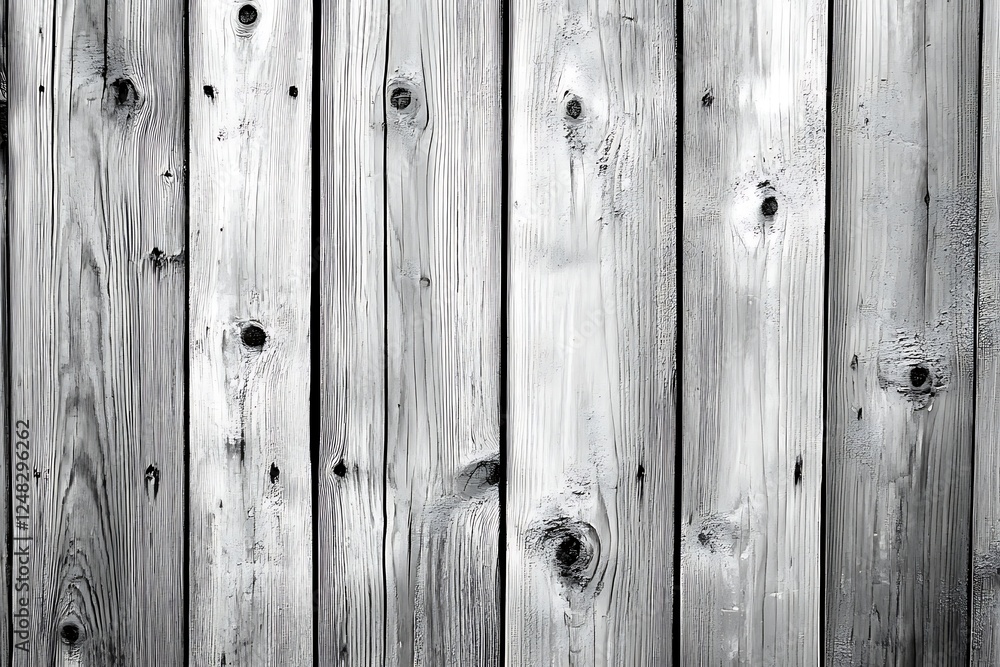 Fototapeta premium Gray Wooden Plank Fence Background