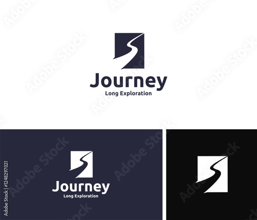 Road of Journey for Adventure Logo Concept