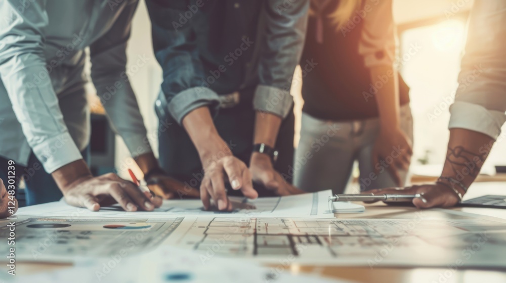 Project Manager Leading Virtual Team Meeting with Interactive Collaboration Platform. Remote Teamwork and Digital Communication Emphasized Project Manager Leading Virtual Team Meeting with Interactive Collaboration Platform. Remote Teamwork and Digital Communication Emphasized