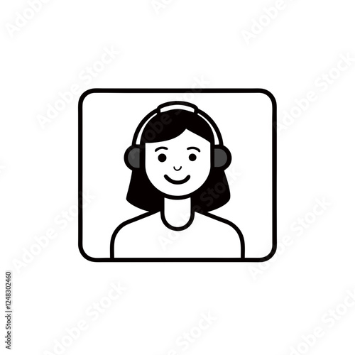 girl with headphones