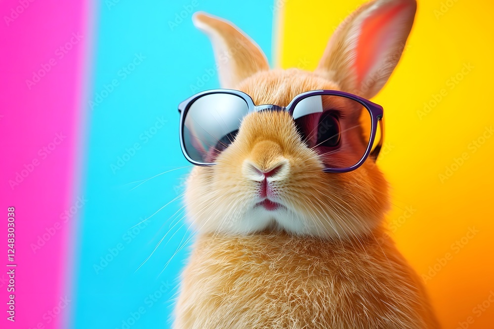 Hip Hop Hare: Stylish Bunny in Sunglasses Hip Hop Hare: Stylish Bunny in Sunglasses