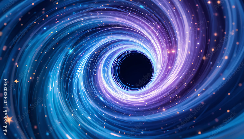 Abstract shimmering spinning vortex style background in blue,purple, and aqua gradient, twisted, , maintains golden ratio, burning and glowing stars, depicting quantum physics, minimalist style, hole Abstract shimmering spinning vortex style background in blue,purple, and aqua gradient, twisted, , maintains golden ratio, burning and glowing stars, depicting quantum physics, minimalist style, hole