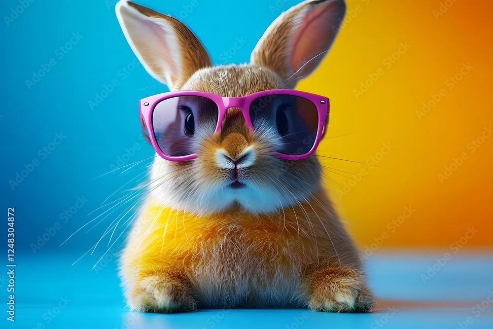 Hip Hop Hare: Stylish Bunny in Sunglasses Hip Hop Hare: Stylish Bunny in Sunglasses