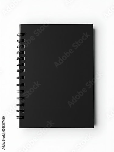 Black offiice notebook isolated on transparent background photo