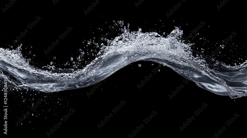 custom made wallpaper toronto digitalDynamic splash of water captured on a black background. Concept of freshness, motion, and hydration