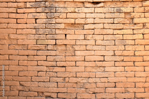 the bricks of the Dub lal Makh Temple next to the ziggurat in ancient Ur, sumerian temple, Iraq photo