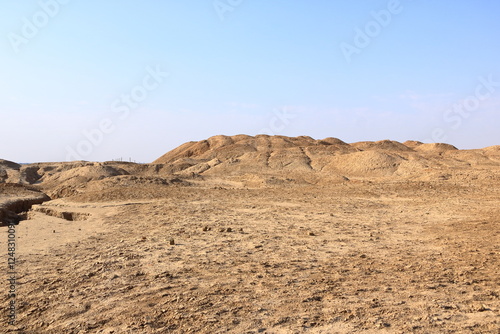 the area of the excavation site in the Ancient City of Uruk, Iraq