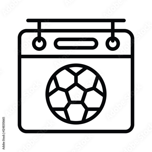 Calendar featuring a soccer ball to highlight sports events