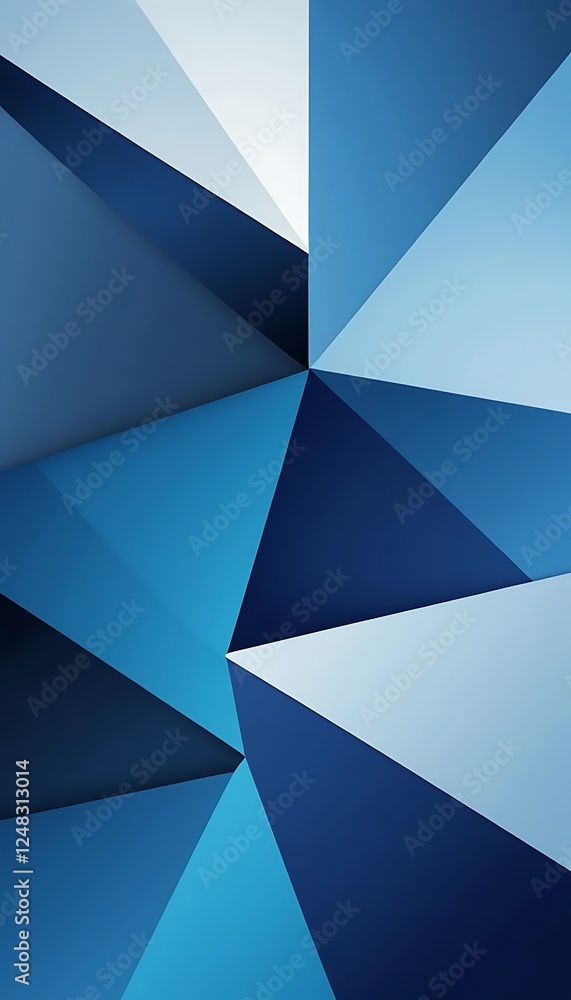 Abstract Blue Geometric Triangle Background Design Abstract Blue Geometric Triangle Background Design