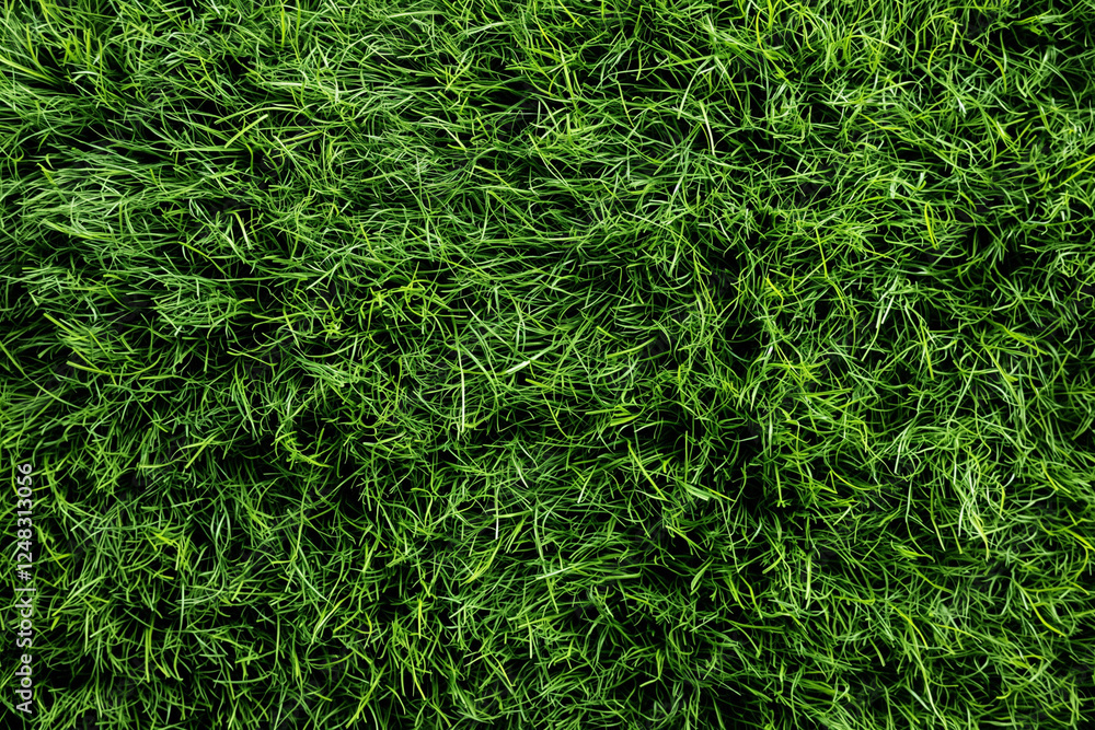 Top view of green grass texture background. Generative AI Top view of green grass texture background. Generative AI