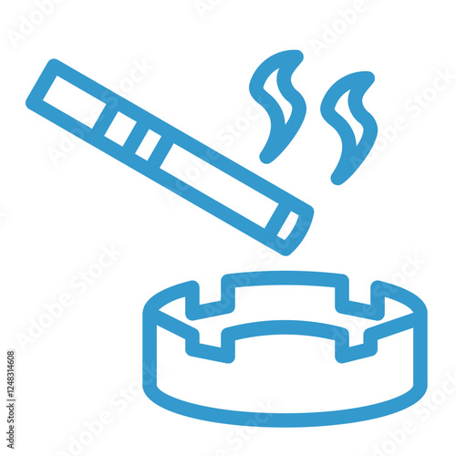 cigarettes and ashtrays color icon