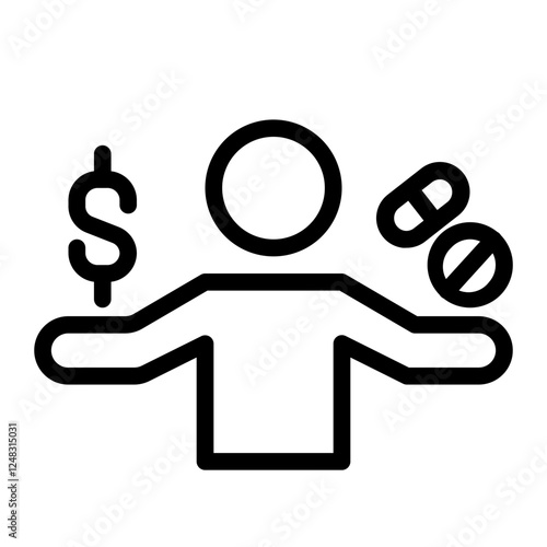 drug dealer line icon