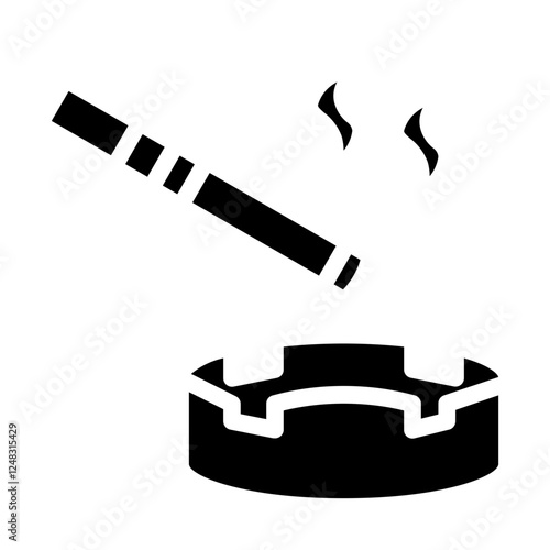 cigarettes and ashtrays solid icon