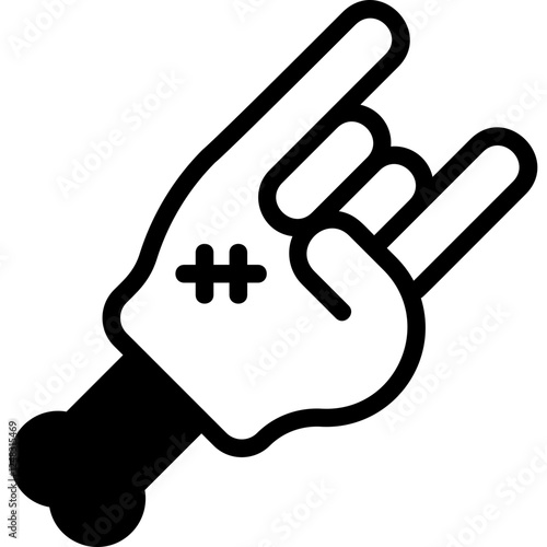 Hand glyph icon