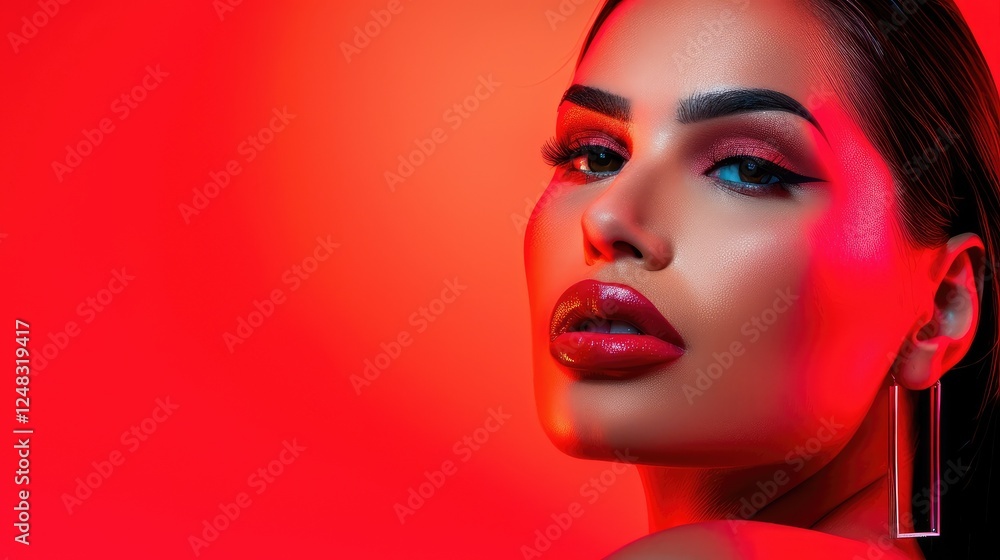 Striking Beauty With Bold Makeup And Colors Striking Beauty With Bold Makeup And Colors