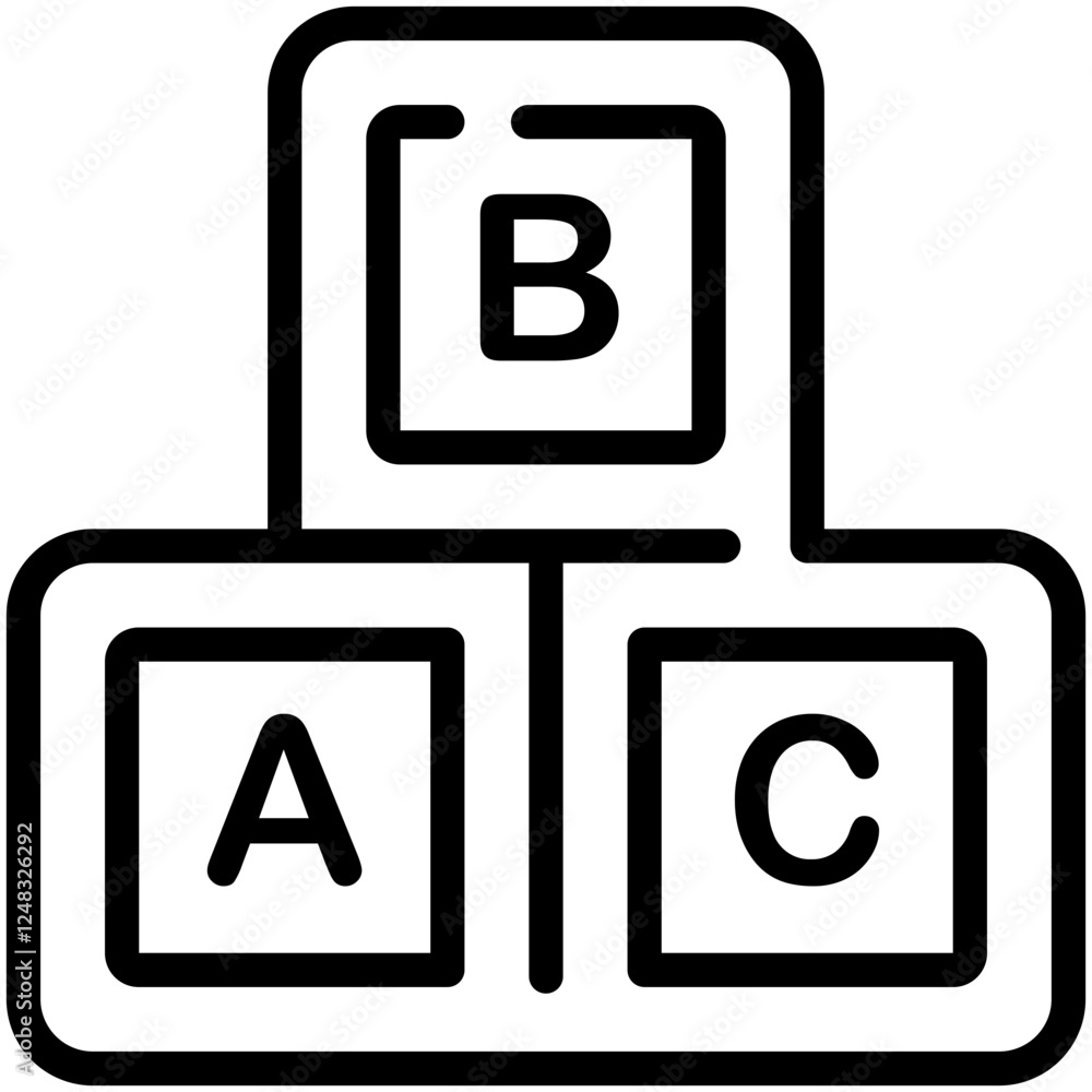 Alphabet Toy Icon Alphabet Toy Icon