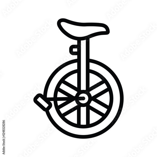 A unicycle representing balance, skill, and circus performances