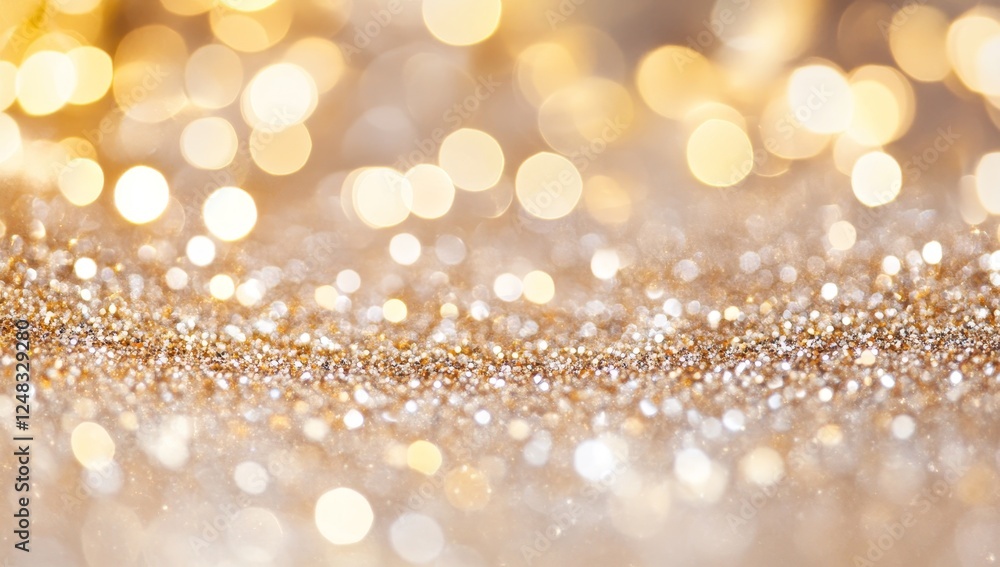 Sparkling gold and silver glitter bokeh background. Sparkling gold and silver glitter bokeh background.