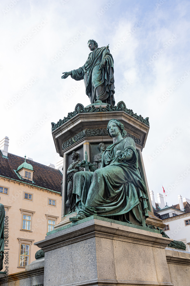 Statue of Kaiser Franz in the yard of Sisi museum, Vienna Statue of Kaiser Franz in the yard of Sisi museum, Vienna