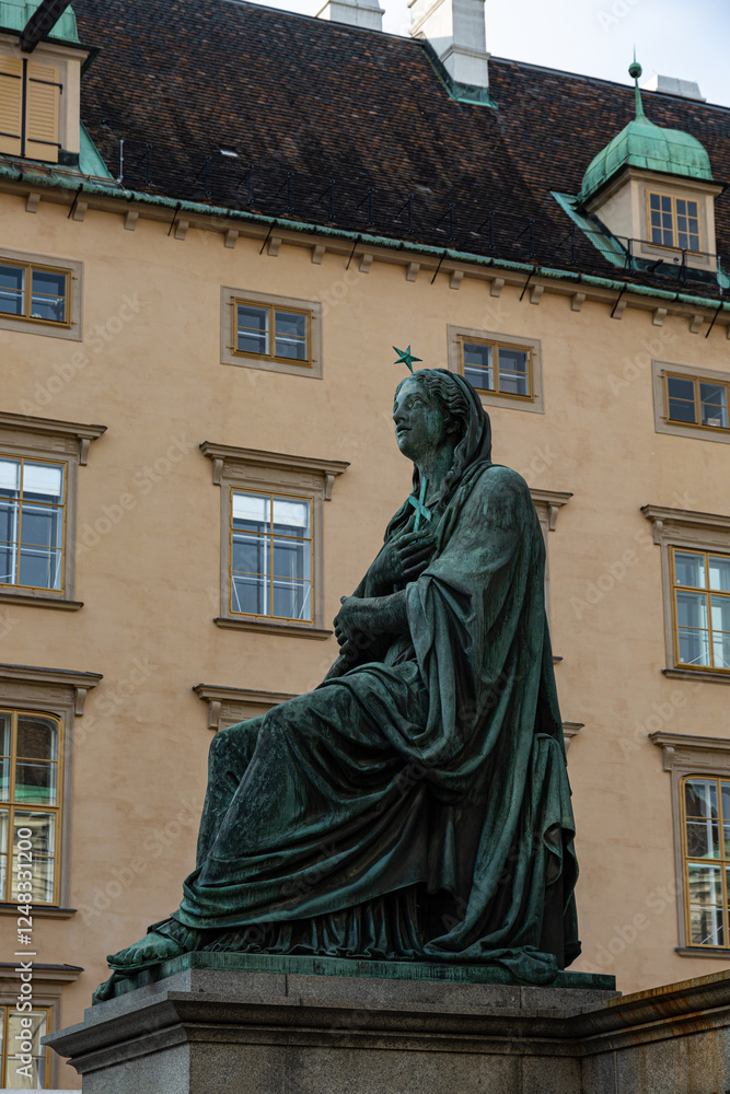 Statue of Kaiser Franz in the yard of Sisi museum, Vienna