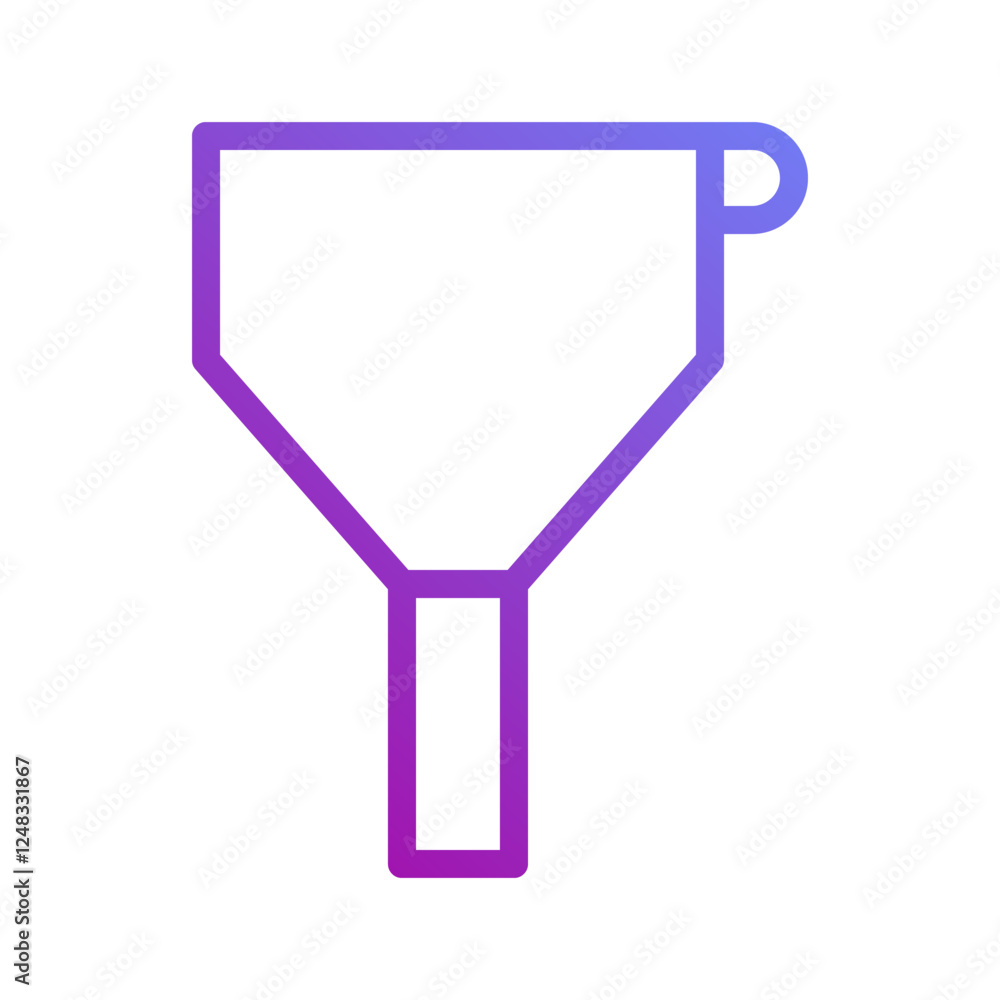 Gradient Funnel Icon for Chemical Separation Gradient Funnel Icon for Chemical Separation