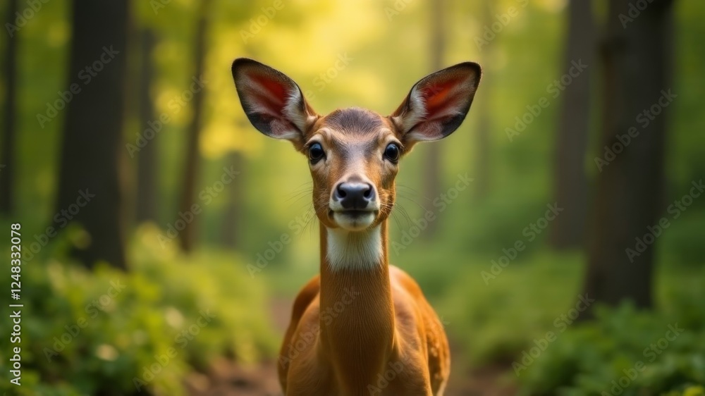deer head looking at camera close up deer head looking at camera close up
