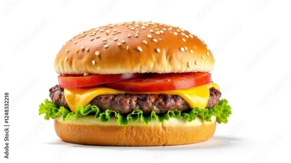 juicy burger isolated on white background juicy burger isolated on white background