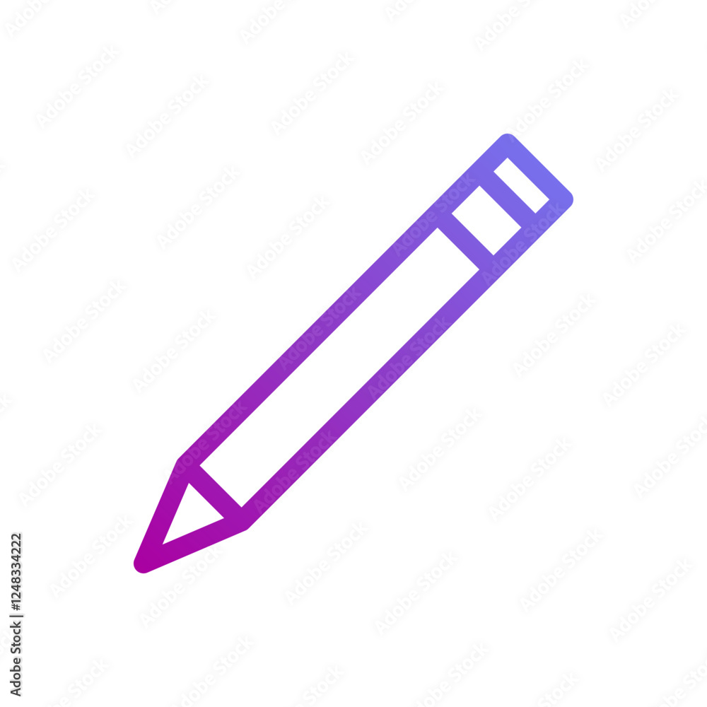 Gradient Pencil Icon for Creative Projects Gradient Pencil Icon for Creative Projects