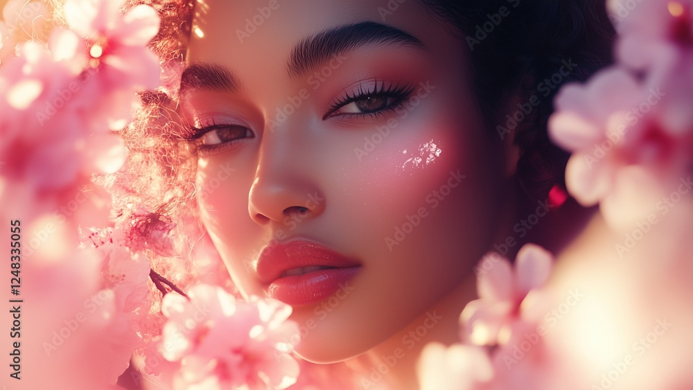 The image shows a graceful woman in colour, international women day concept The image shows a graceful woman in colour, international women day concept