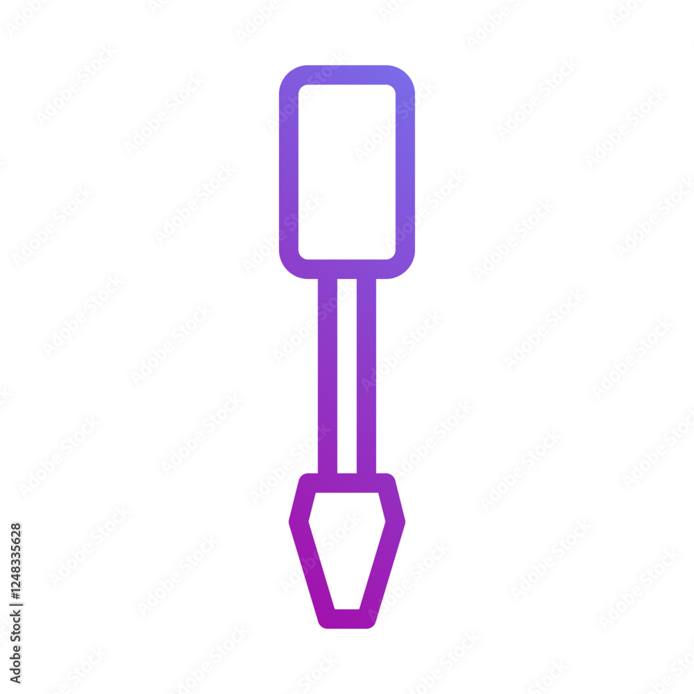 Minimalist Screwdriver Tool Icon Illustration Minimalist Screwdriver Tool Icon Illustration