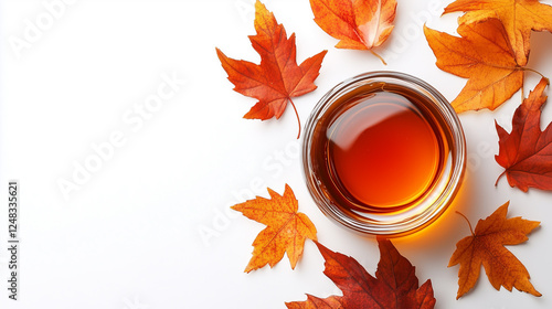 Maple syrup isolated on white background