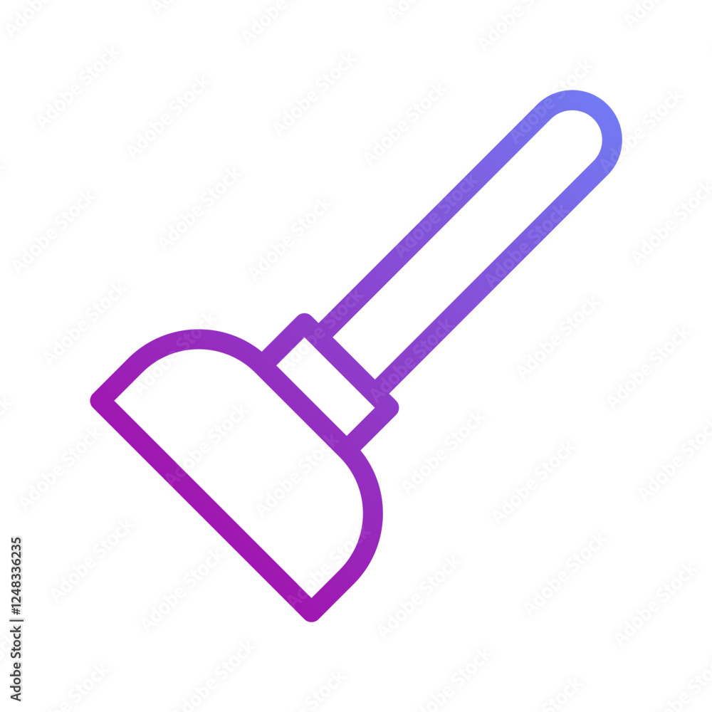 Simple Spatula Tool Illustration in Gradient Color Simple Spatula Tool Illustration in Gradient Color