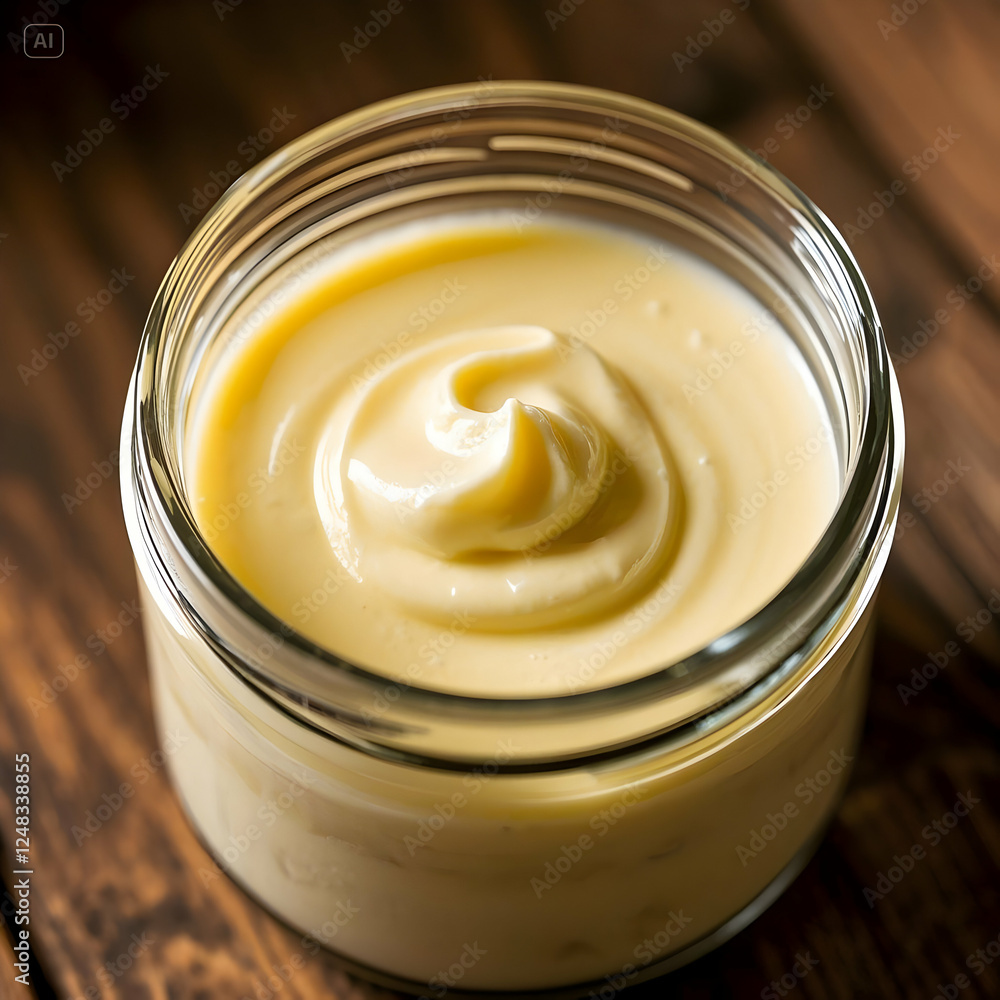 Bavarian cream on jar Bavarian cream on jar