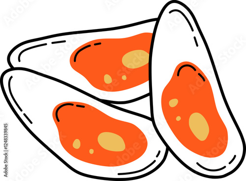 Simple Shell Seafood Illustration