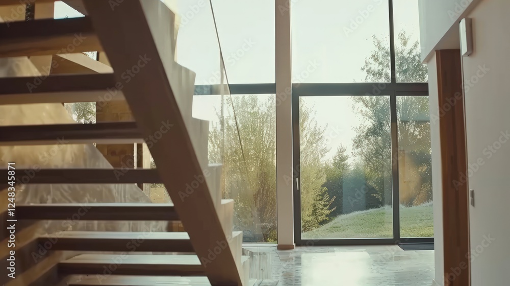 modern simple interior of house with full light modern simple interior of house with full light