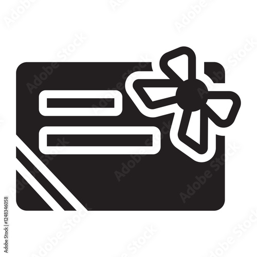 gift card glyph icon