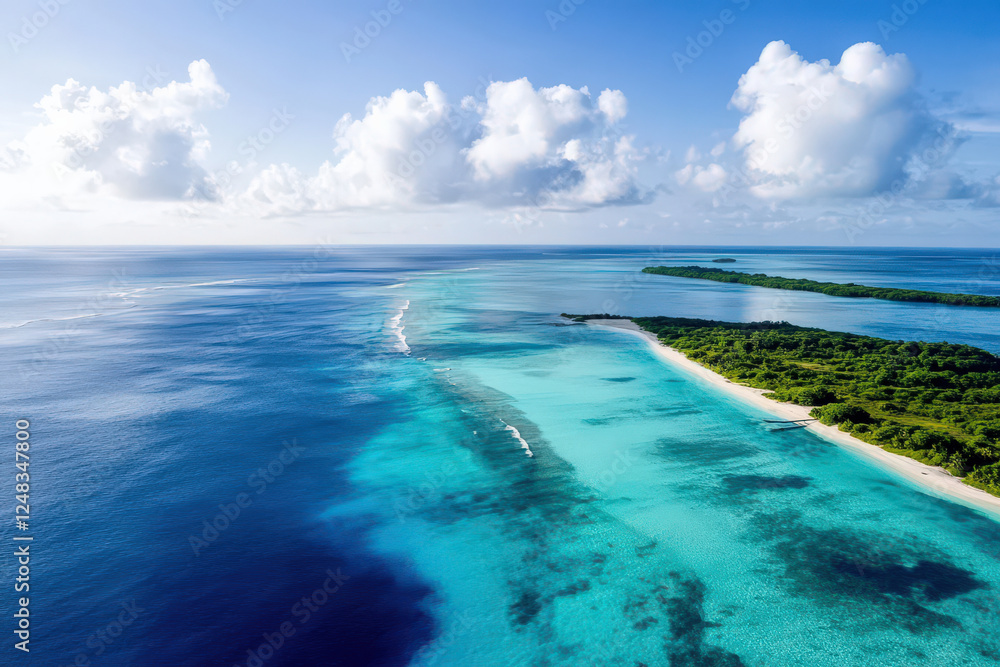 Aerial ocean coast view makes you feel relaxed Aerial ocean coast view makes you feel relaxed