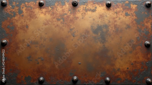Tarnished Bronze Metal Texture with Patina and Oxidation