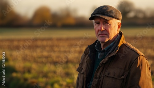 Wallpaper Mural Portrait of a serious farmer standing in his field Torontodigital.ca