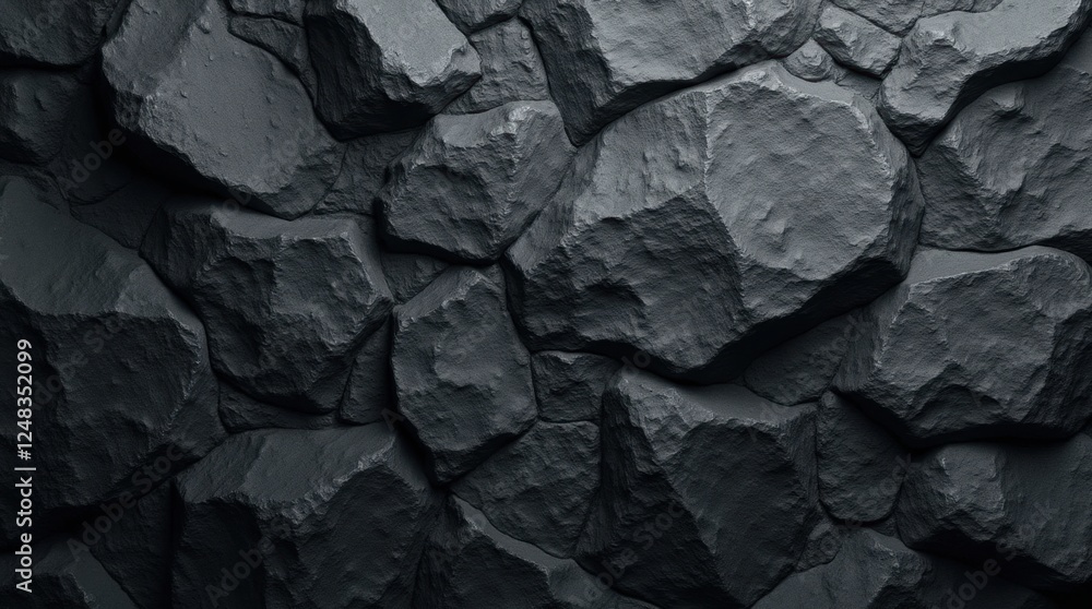 Close-Up Abstract Texture of Black Charcoal Rock Close-Up Abstract Texture of Black Charcoal Rock