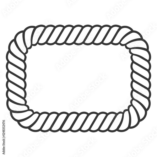 Rectangular rope frame border, Cord thread cable twine frame