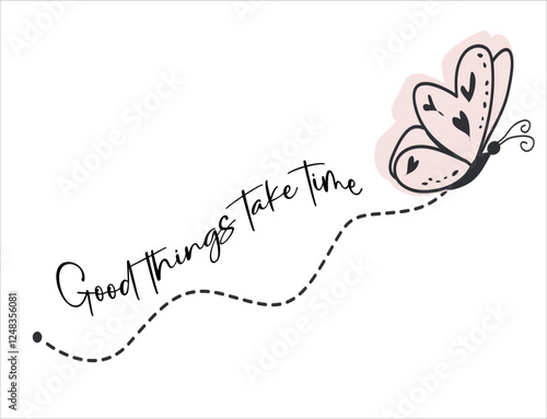butterfy flying shape vector design.love  yourself message with watercolor butterfly vector margarita mariposa stationery,mug,t shirt,phone case fashion slogan style spring summer sticker 