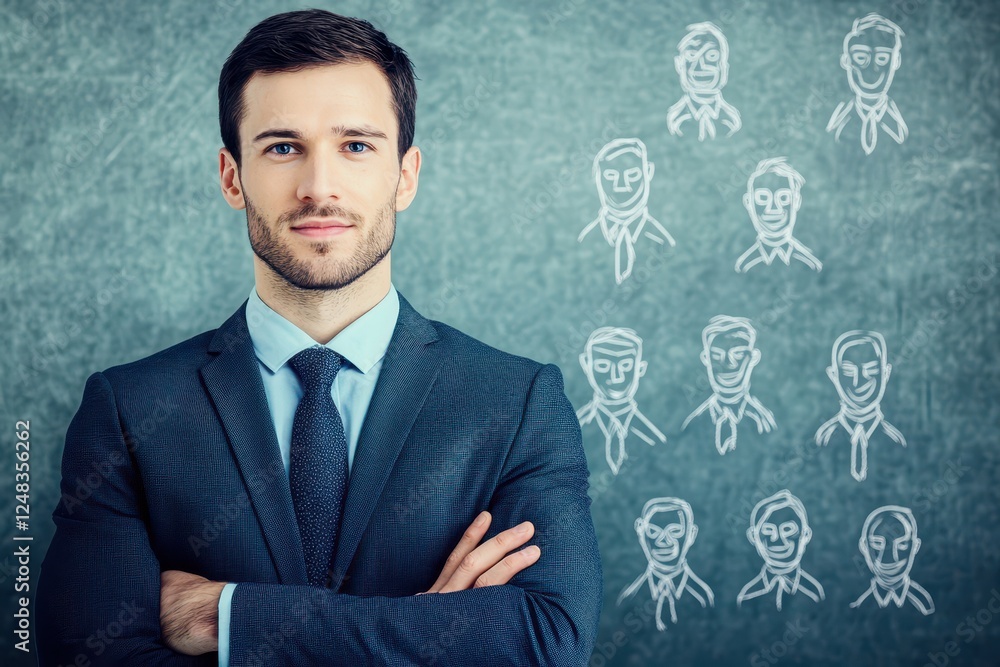 Employee in a corporate office choosing between multiple AIsuggested career growth options Employee in a corporate office choosing between multiple AIsuggested career growth options