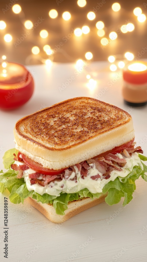 Golden Toasted Bacon And Tomato Sandwich Golden Toasted Bacon And Tomato Sandwich