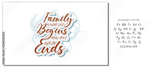 Family where life begins and love never ends- family t shirt design, svg, Family quotes t shirt designs, Saying about Folks, Folks cut files, Folks quotes eps files, Saying of Blood, Doormat Lettering