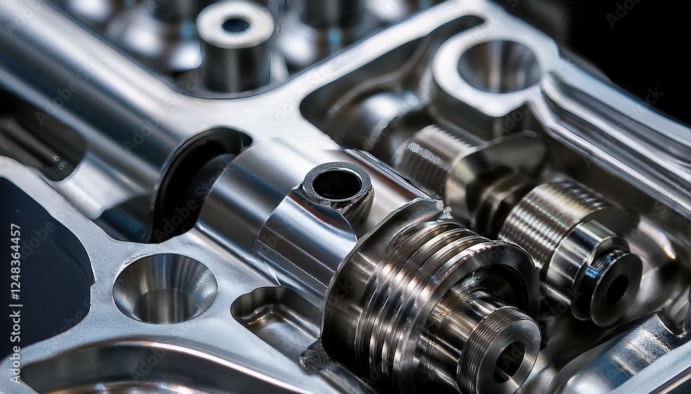 A macro shot of a car engine component, showcasing polished metal surfaces and fine details, highlighting precision engineering and craftsmanship.
A macro shot of a car engine component, showcasing polished metal surfaces and fine details, highlighting precision engineering and craftsmanship.