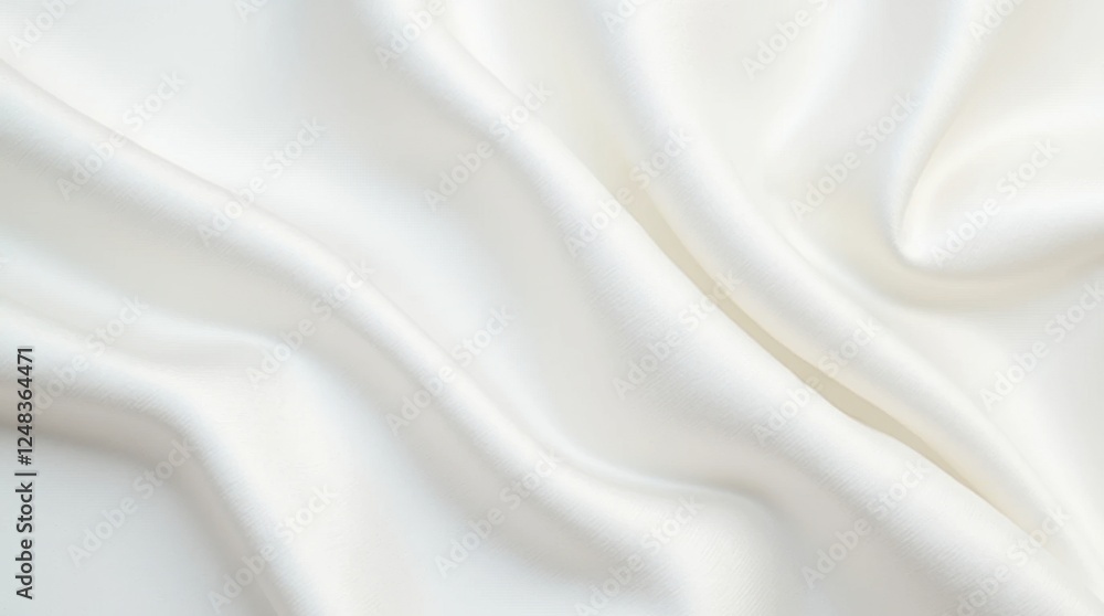 Obraz premium Luxurious Pearl White Satin Fabric Background
