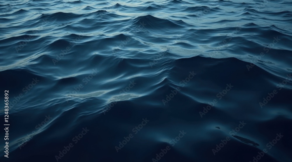 Obraz premium Deep Navy Ocean Texture: Abstract Water Surface Background