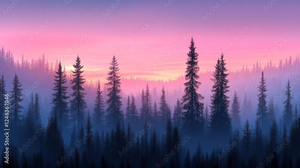 Obraz premium Stunning pink sunset sky, a breathtaking vista of color and serenity for backgrounds wallpapers