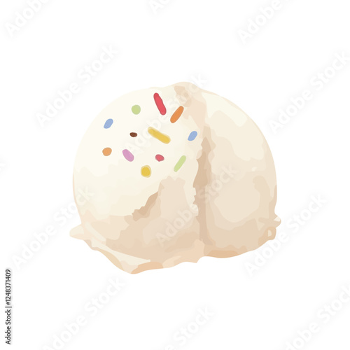 水彩で描いたアイスクリームのイラスト